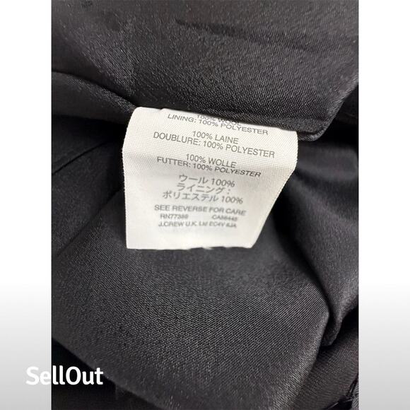 J.Crew Women's Black Sleeveless Midi Dress with Waist Tie Size 4 wool career - Picture 8 of 8